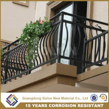 Aluminum Steel Metal Wought Iron Residential House Curve Balcony Railing